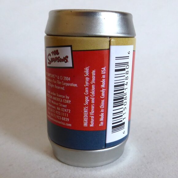 2004 THE SIMPSONS DUFF BEER EMPTY MINI ALUMINUM CAN MINT PACKAGE CONTAINER - Picture 3 of 9